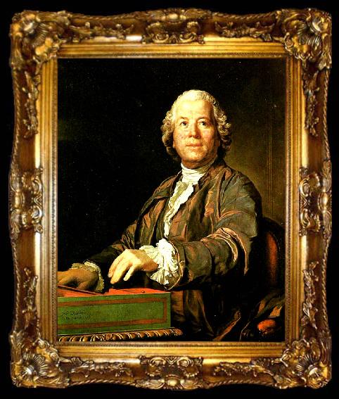 framed  Joseph-Siffred  Duplessis portratt av christoph willibald gluck, ta009-2